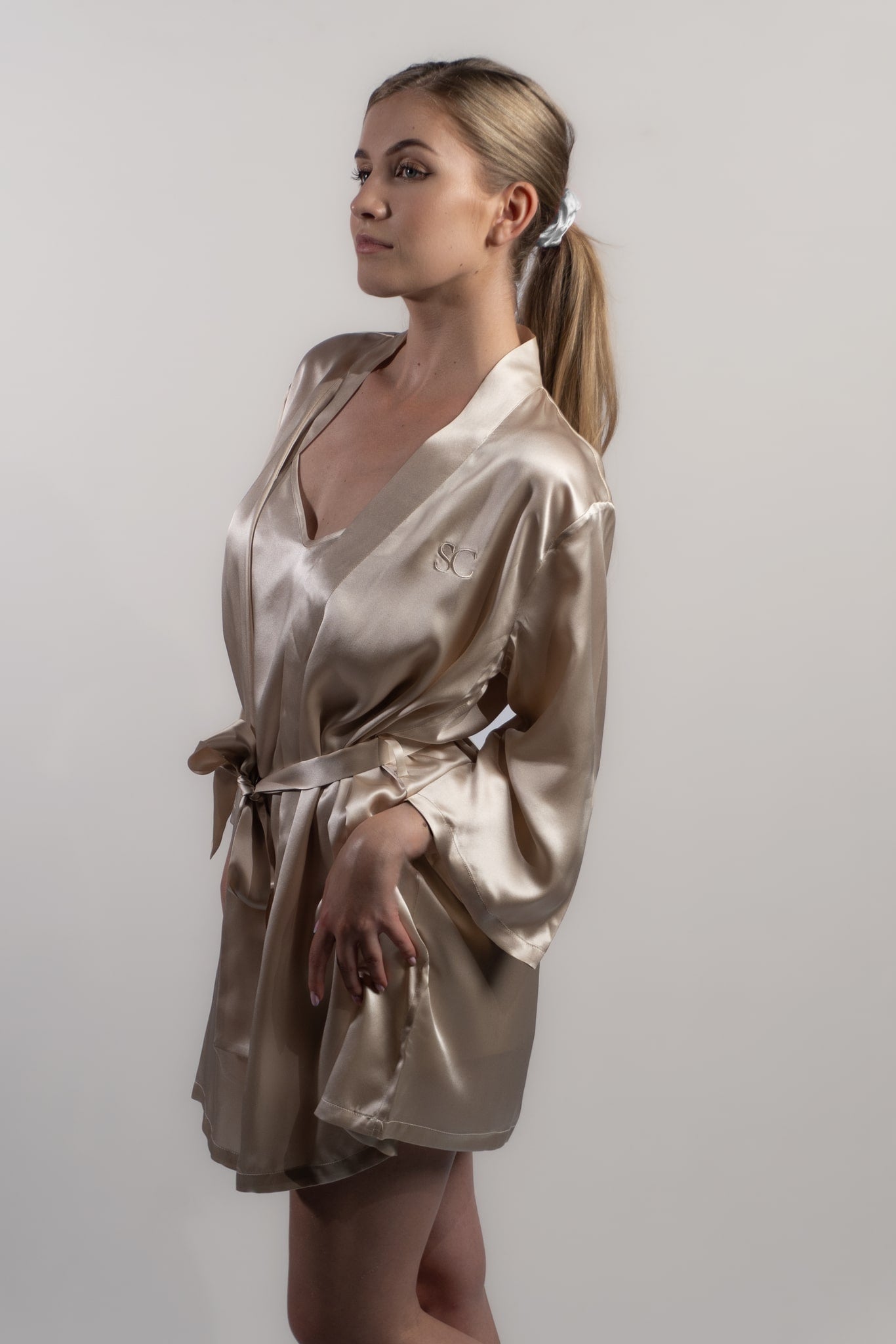 French Champagne Silk Robe | Women's Bridal Robe | Buy Silk Kimono XL French Champagne Silk Robe | Women's Bridal Robe | Buy Silk Kimono XL