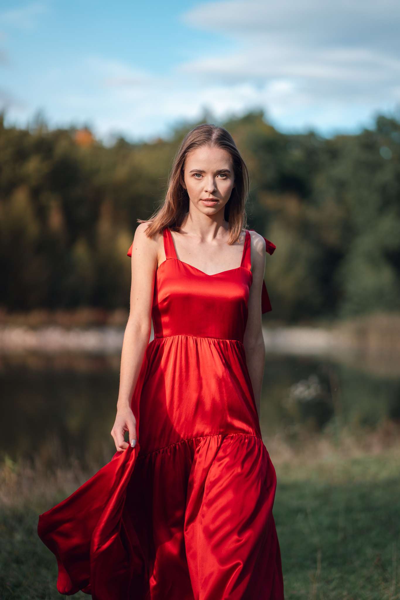 Scarlet Rose Red Silk Maxi Dress Scarlet Rose Red Silk Maxi Dress